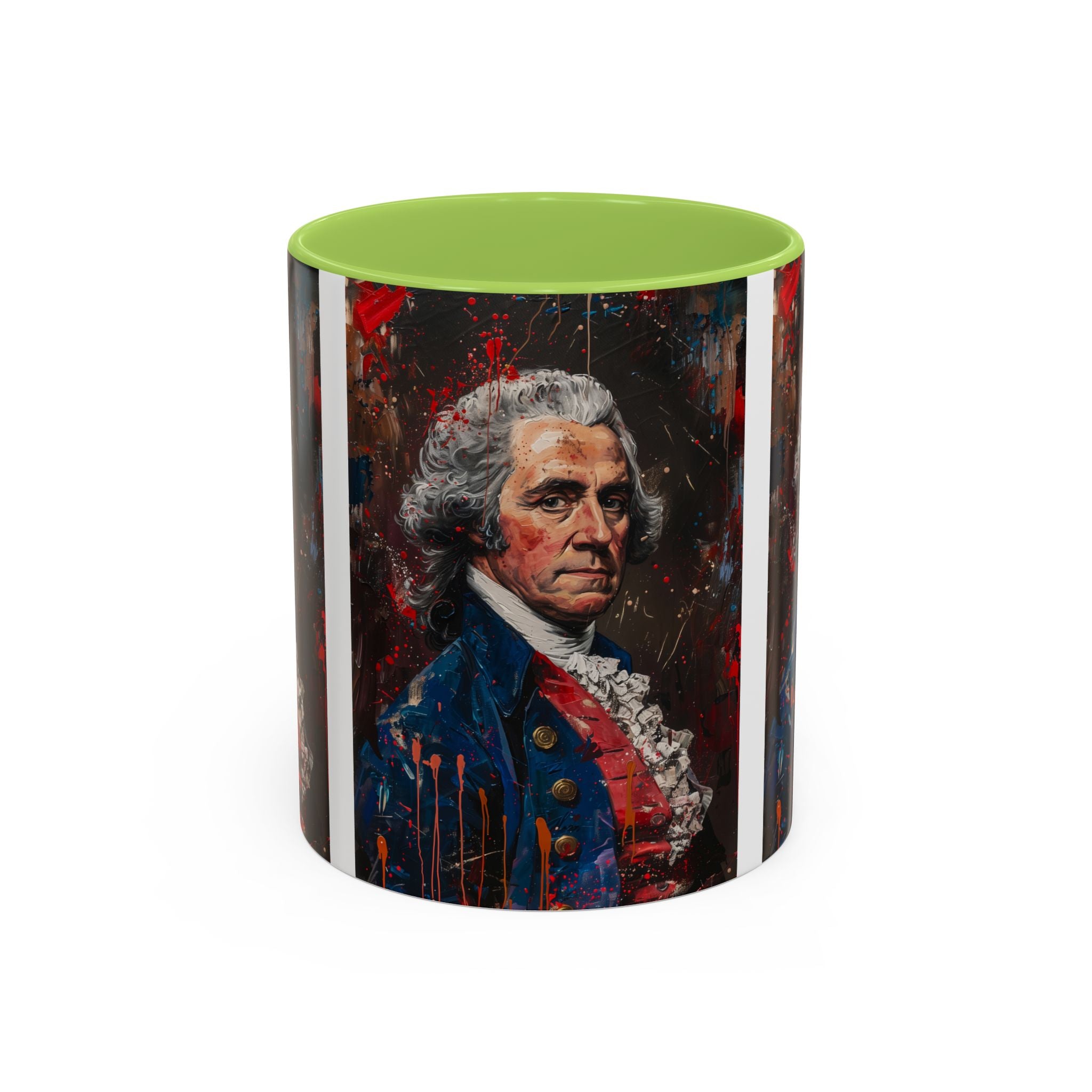Historical Portrait Accent Mug — Patriotic Vintage-Style Coffee Cup