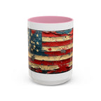 Colorful Mugs (11oz, 15oz), American Flag, Patriotic Flag coffee cup
