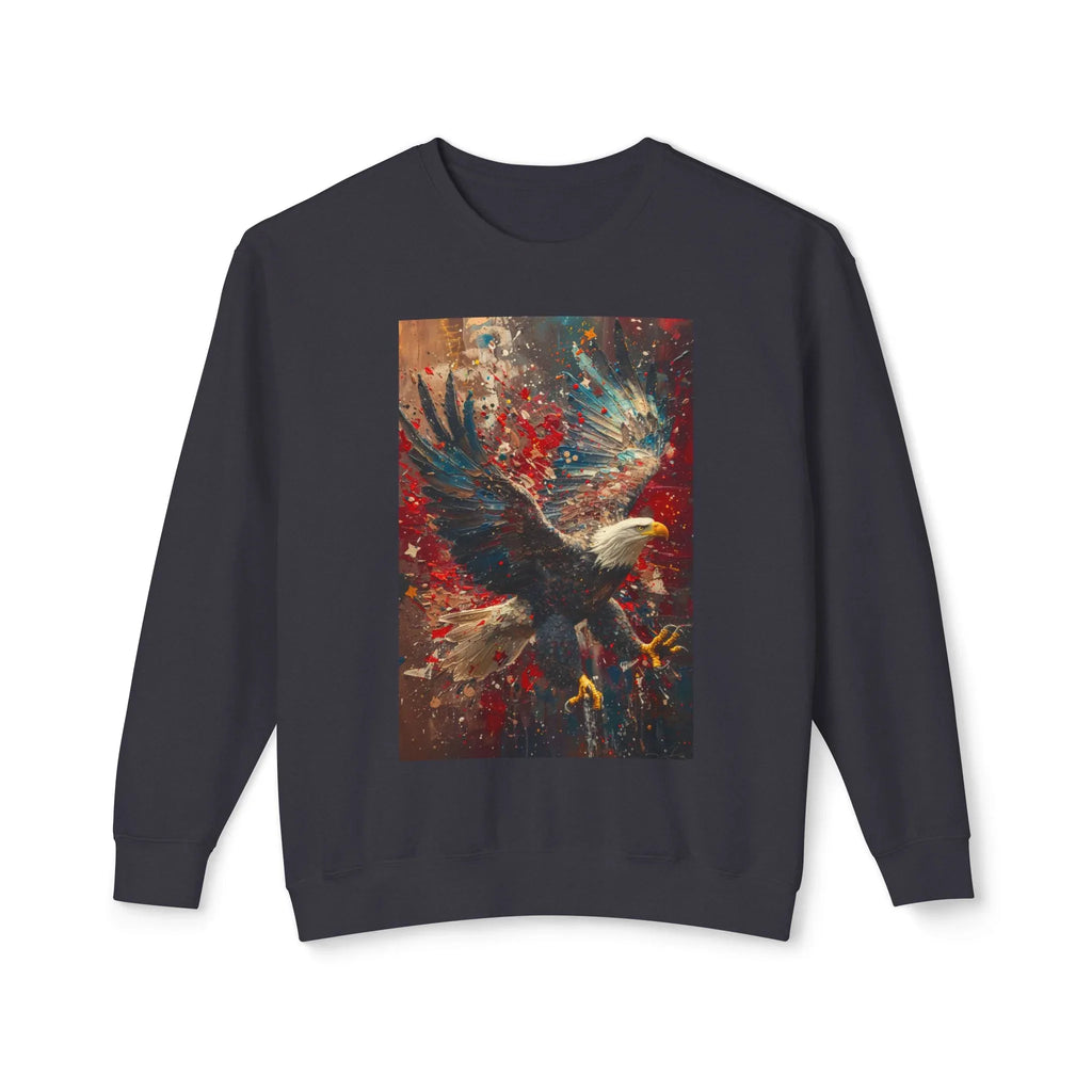 Lightweight Crewneck Sweatshirt, Patriotic American T-Shirts, Flag T-Shirts, Independence Tees, Funny Patriotic Shirts, Custom American Tees - 250 USA Celebration