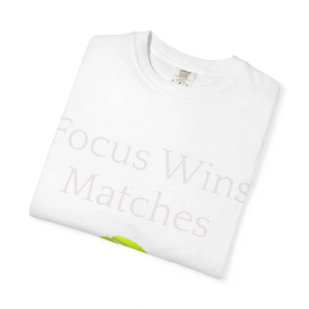 Focus Wins Matches Tennis Ball T-shirt | Tennis Graphic Tee - 250 USA Celebration