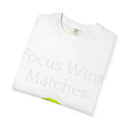 Focus Wins Matches Tennis Ball T-shirt | Tennis Graphic Tee - 250 USA Celebration