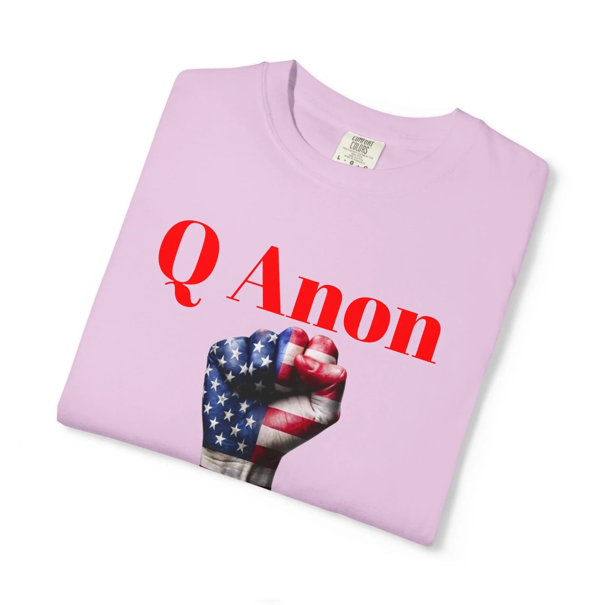 Q Anon Fist T-shirt | WWG1WGA Print - 250 USA Celebration