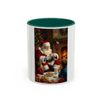 Christmas Santa Mug, Holiday Coffee Mug, Festive Drinkware, Cute Santa Cup, Winter Decor, Gift for Kids - 250 USA Celebration