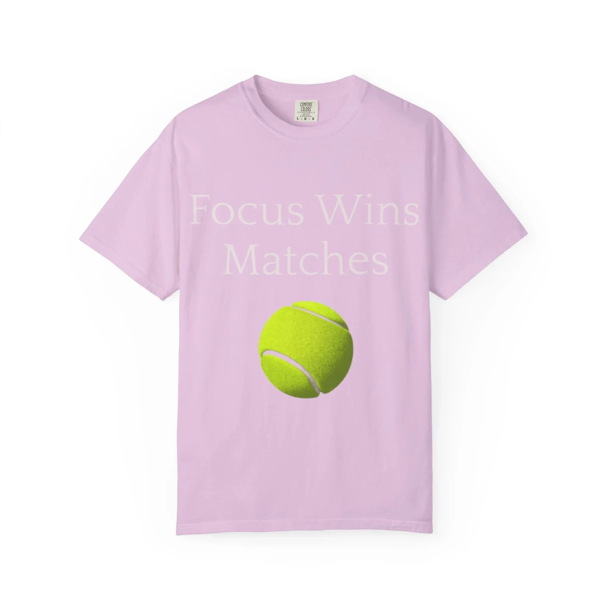 Focus Wins Matches Tennis Ball T-shirt | Tennis Graphic Tee - 250 USA Celebration