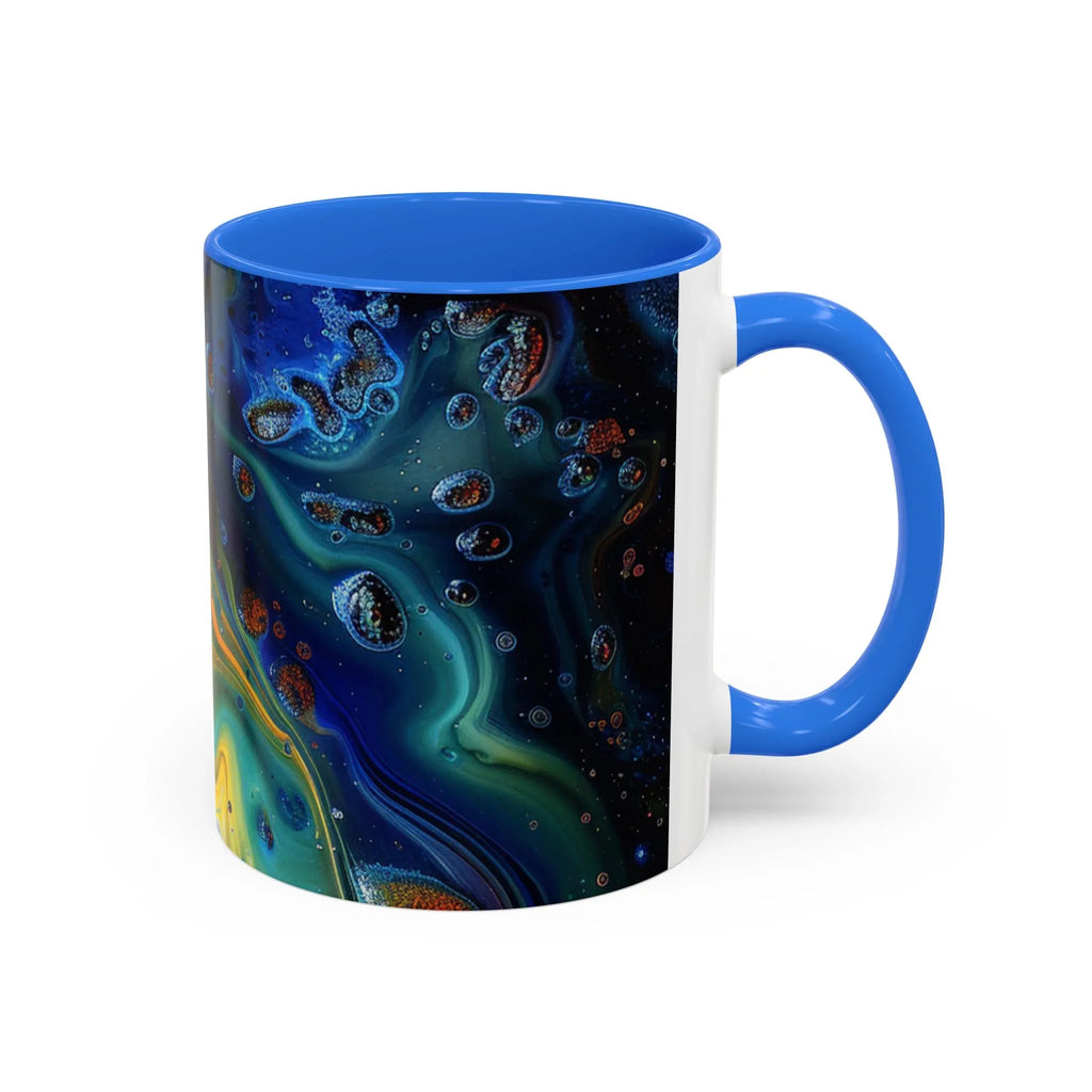 Colorful Mugs (11oz, 15oz) Intense abstract oil splat- coffee cup - 250 USA Celebration