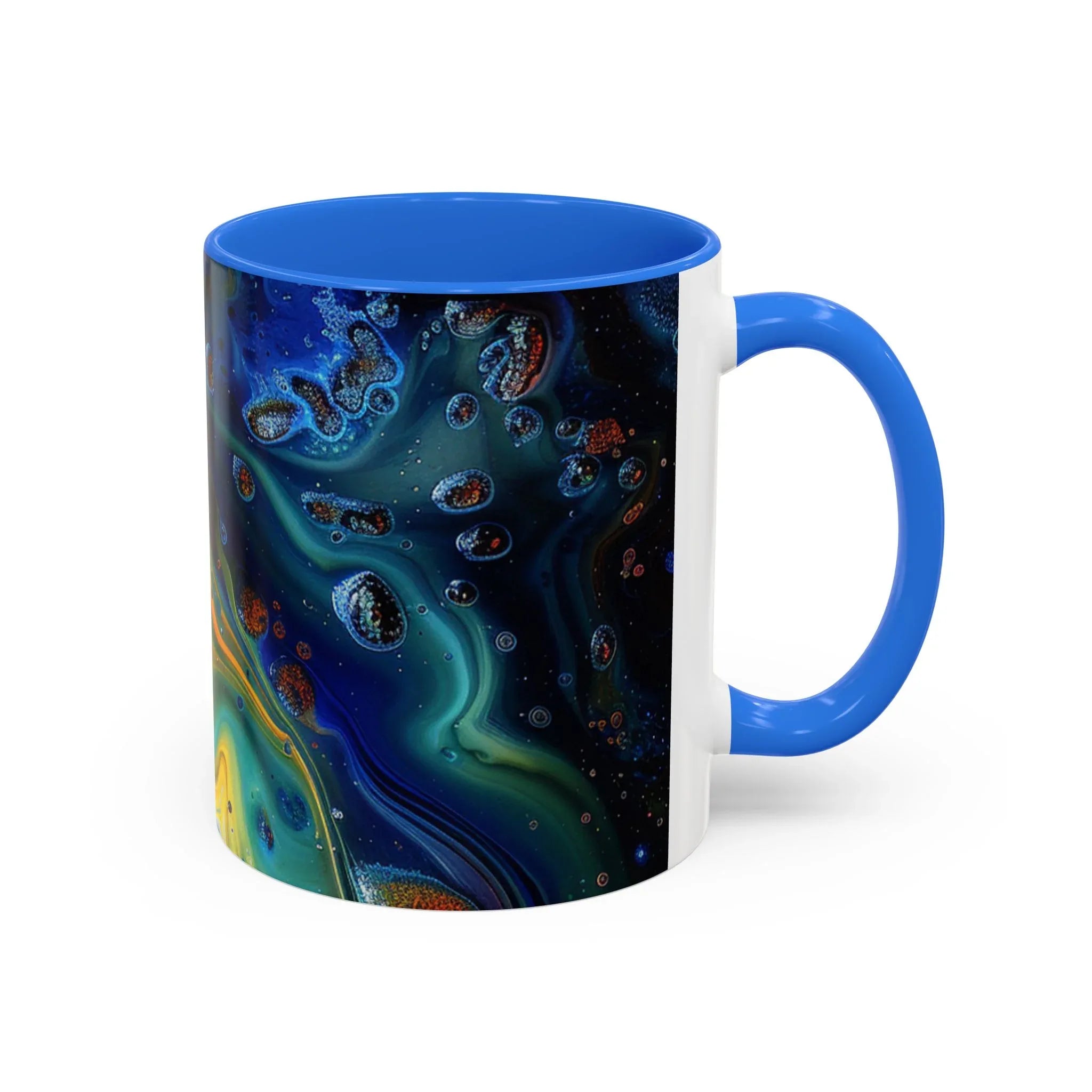 Colorful Mugs (11oz, 15oz) Intense abstract oil splat- coffee cup - 250 USA Celebration