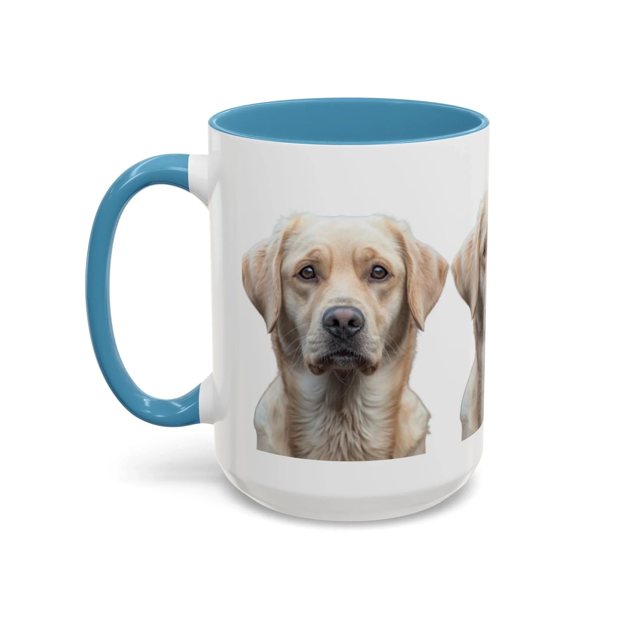 Soulful Labrador Portrait Accent Coffee Mug, Cute Dog Face Ceramic Mug - 250 USA Celebration