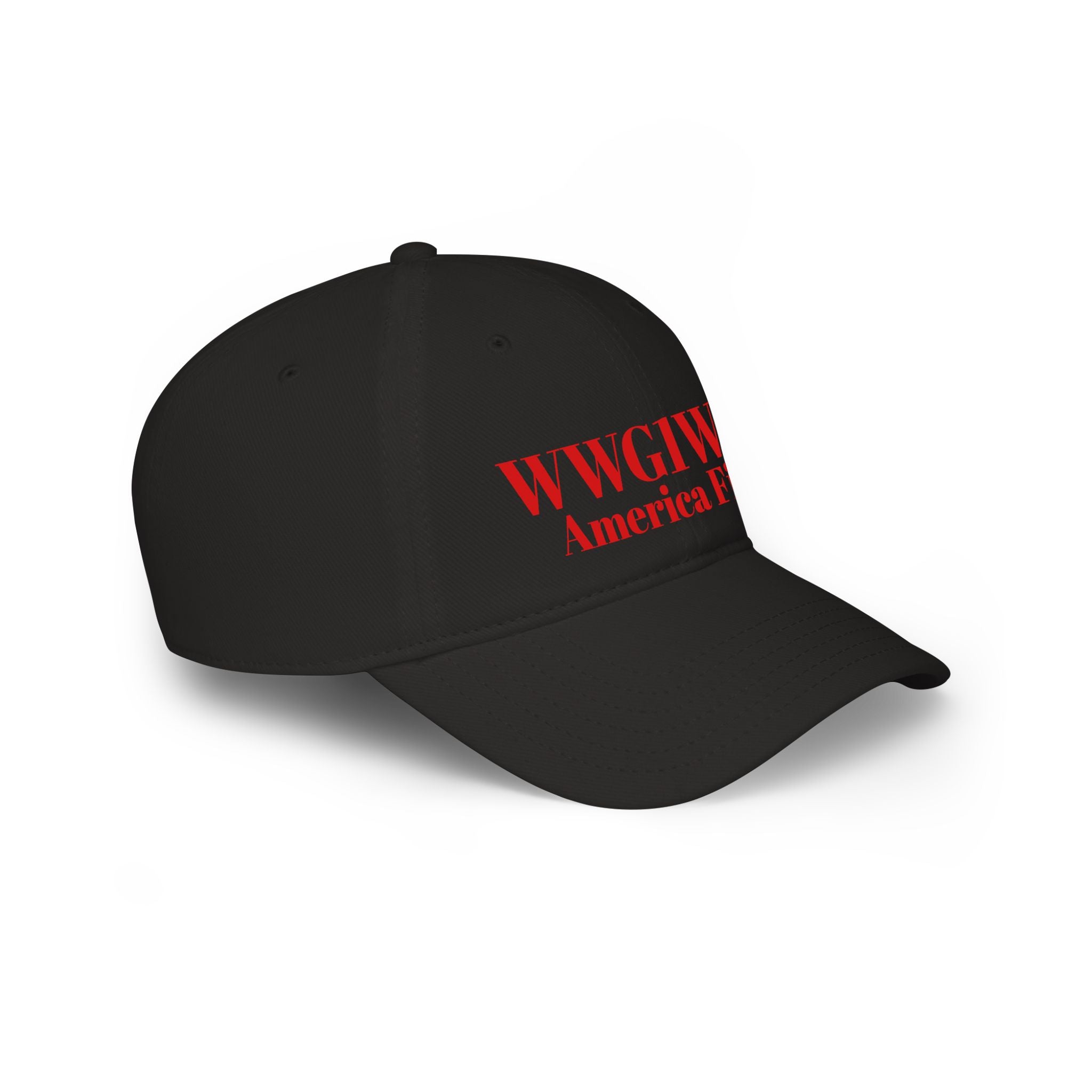 Baseball Cap - "WWG1WGA America First" Red Embroidered Hat
