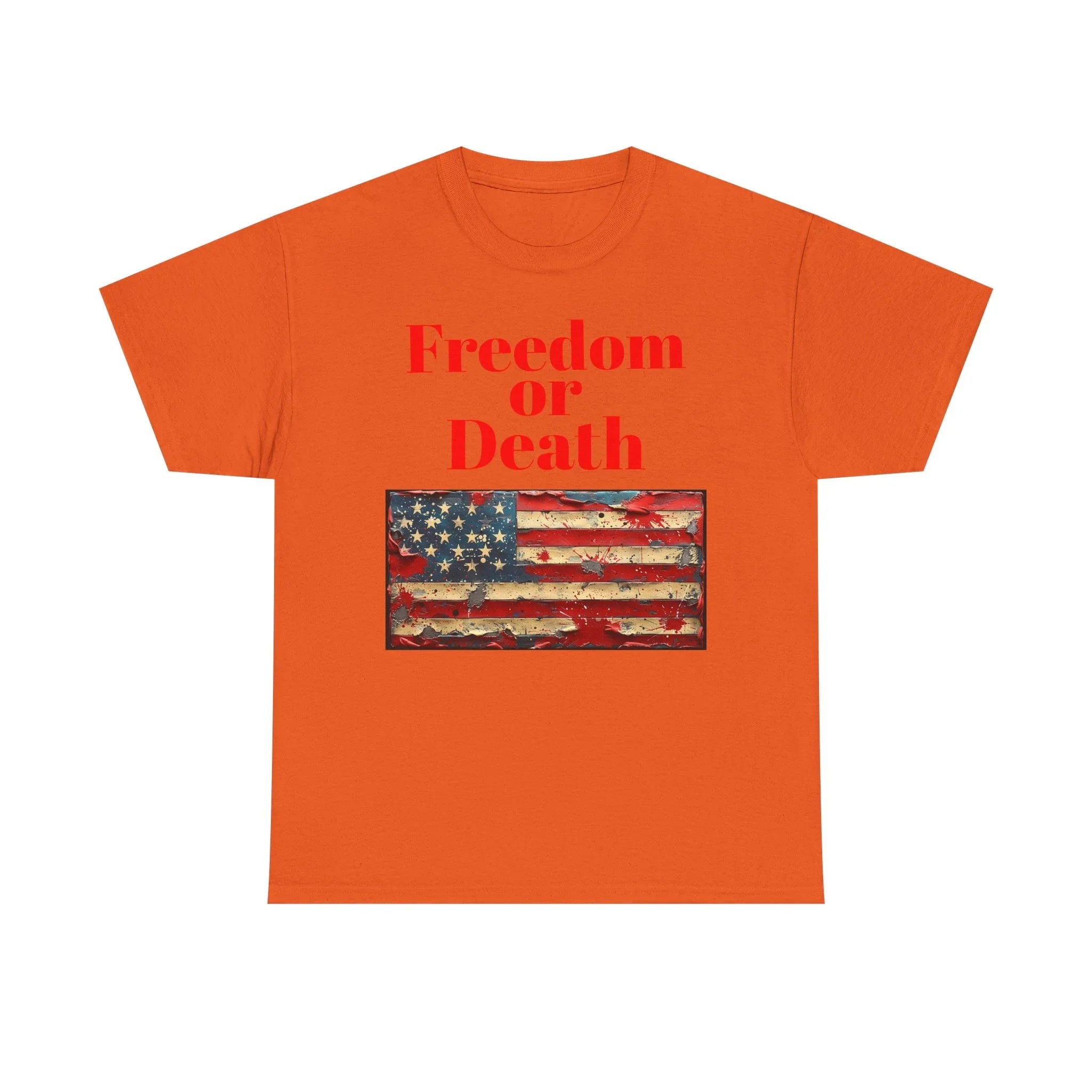 Freedom or Death American Flag T-Shirt | America First Vintage Flag Tee, Patriotic T-Shirt, America First, 250 America - 250 USA Celebration