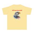Youth T-Shirt — "All American Kid" Bald Eagle Flag Design