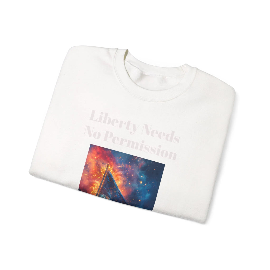 Patriotic Crewneck Sweatshirt, Cozy Unisex Pullover, American Flag Design, Ideal for Celebrations, Perfect for Independence Day, Gift [...] - 250 USA Celebration