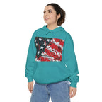 Distressed American Flag Hoodie | Patriotic Stars Stripes Sweatshirt - 250 USA Celebration