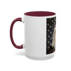 Colorful Mugs (11oz, 15oz) American eagle with American flag, fireworks all around the eagle, patriotic themed - 250 USA Celebration