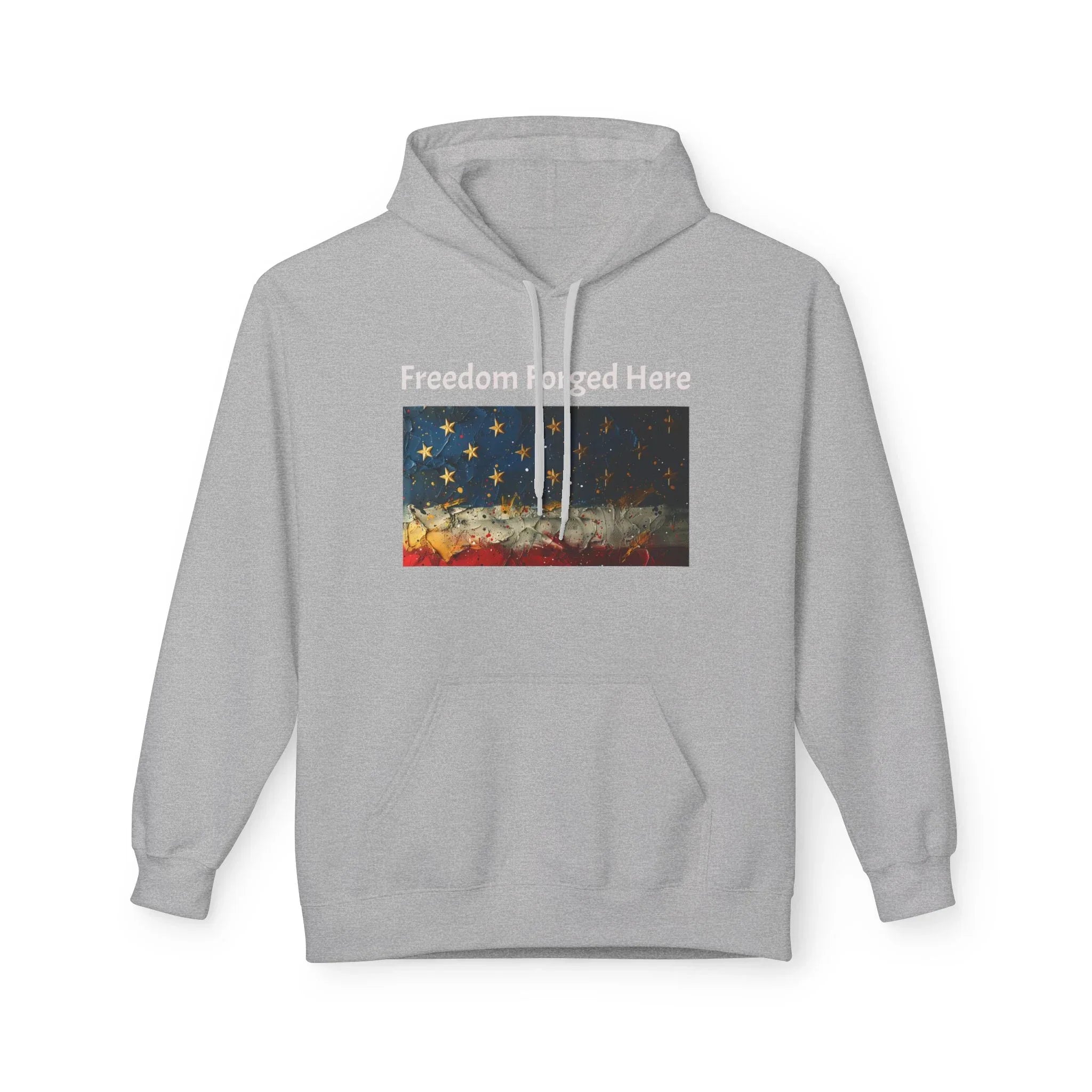 Freedom Forged Here American Flag Hoodie | Patriotic USA - 250 USA Celebration