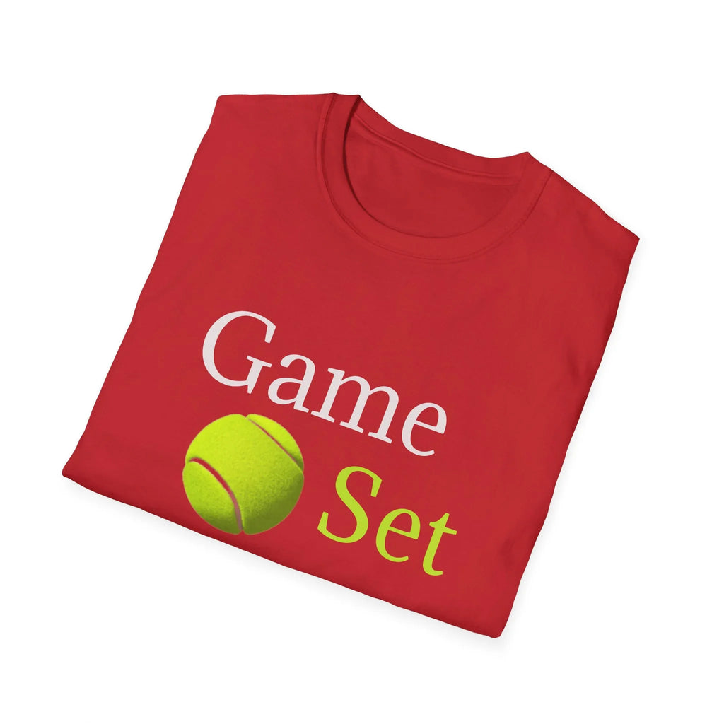 Game Set Match T-Shirt | Tennis Ball Graphic Tee - 250 USA Celebration