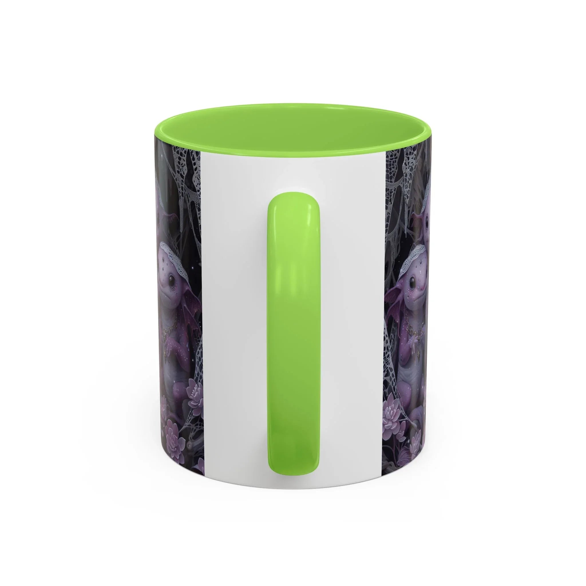 Purple Axolotl Trio Mug | Cute Amphibian Art Ceramic Coffee Cup - 250 USA Celebration