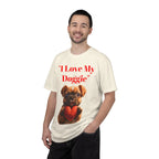 Cute French Bulldog Puppy Holding Red Heart T-shirt | Dog Lover Cartoon - 250 USA Celebration