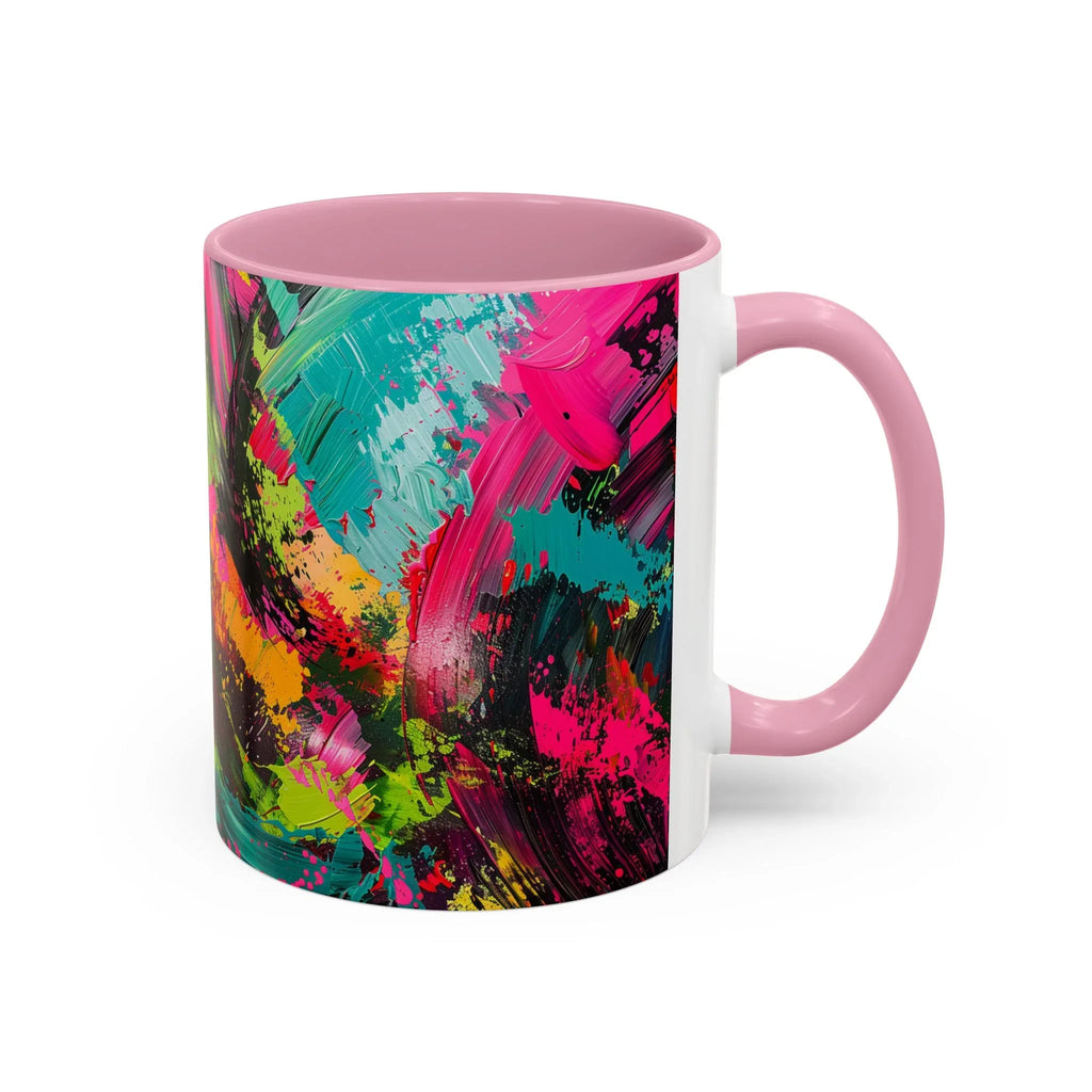 Abstract Colorful Brushstroke Mug | 11oz 15oz Ceramic - 250 USA Celebration