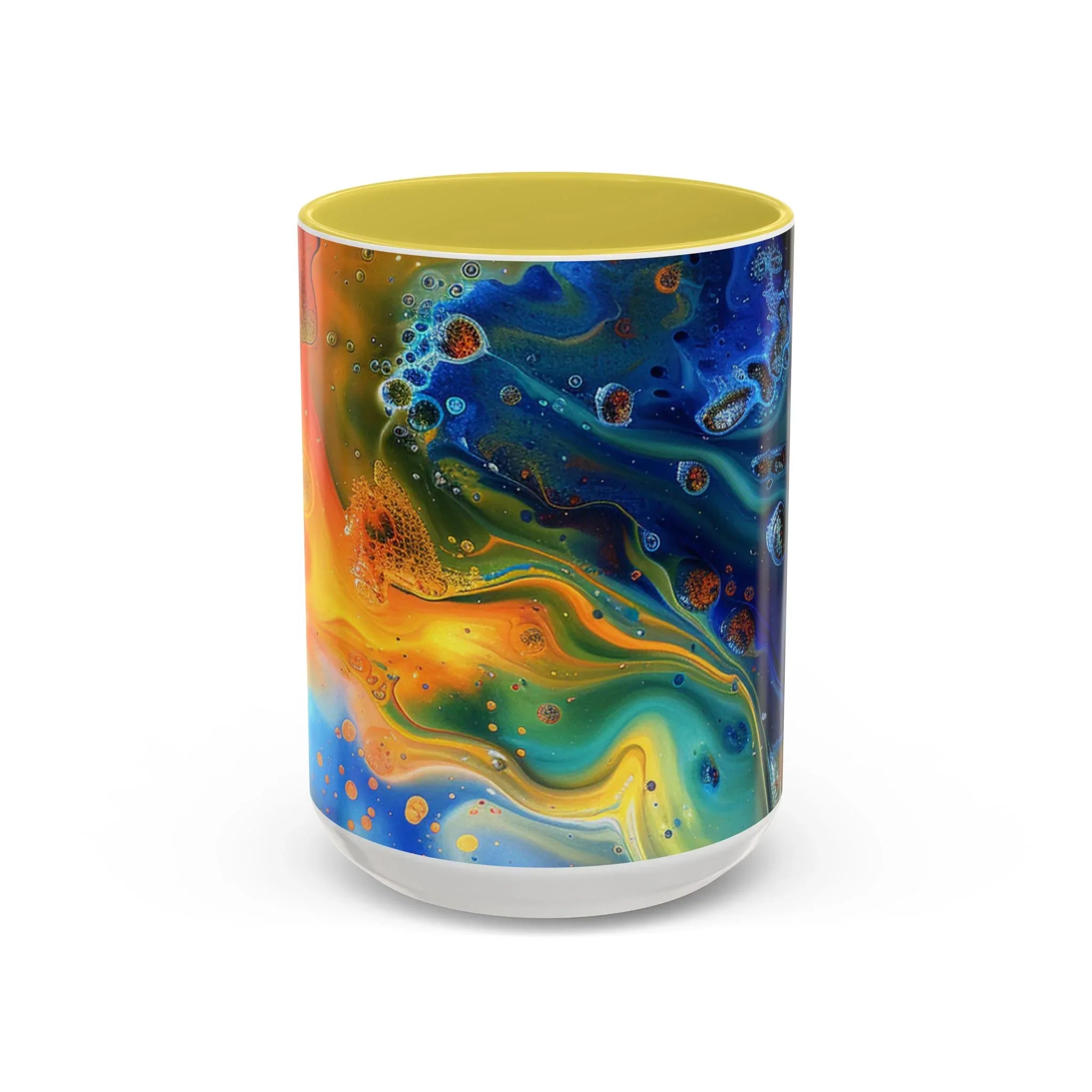 Colorful Mugs (11oz, 15oz) Intense abstract oil splat- coffee cup - 250 USA Celebration