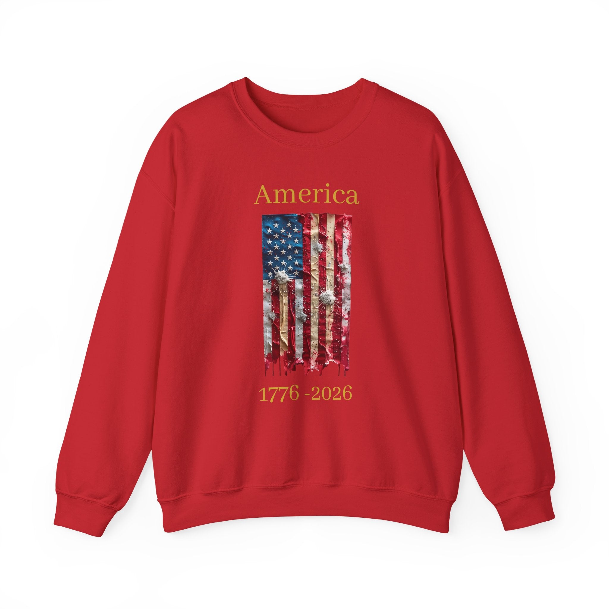 America 1776-2026 Flag Crewneck Sweatshirt