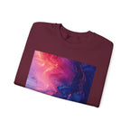 Abstract Nebula Art Crewneck Sweatshirt | Colorful Galaxy Print - 250 USA Celebration