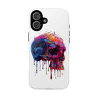 Colorful Drip Skull Phone Case | Hard Plastic Protective Case - 250 USA Celebration