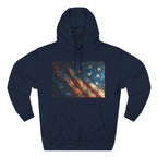 Distressed American Flag Hoodie | Vintage USA Stars Stripes Pullover - 250 USA Celebration