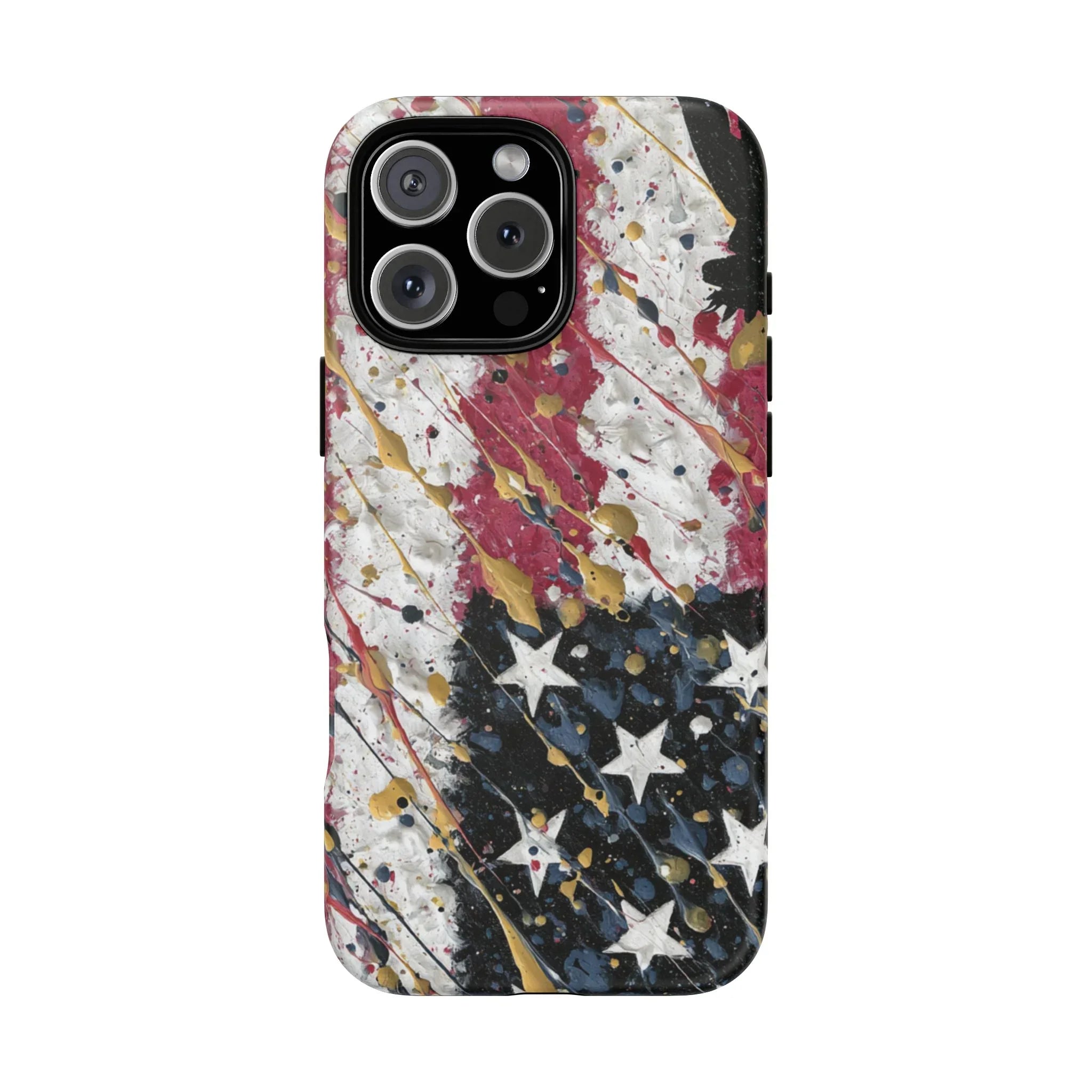 Abstract Drip American Flag Phone Case | Tough Case - 250 USA Celebration