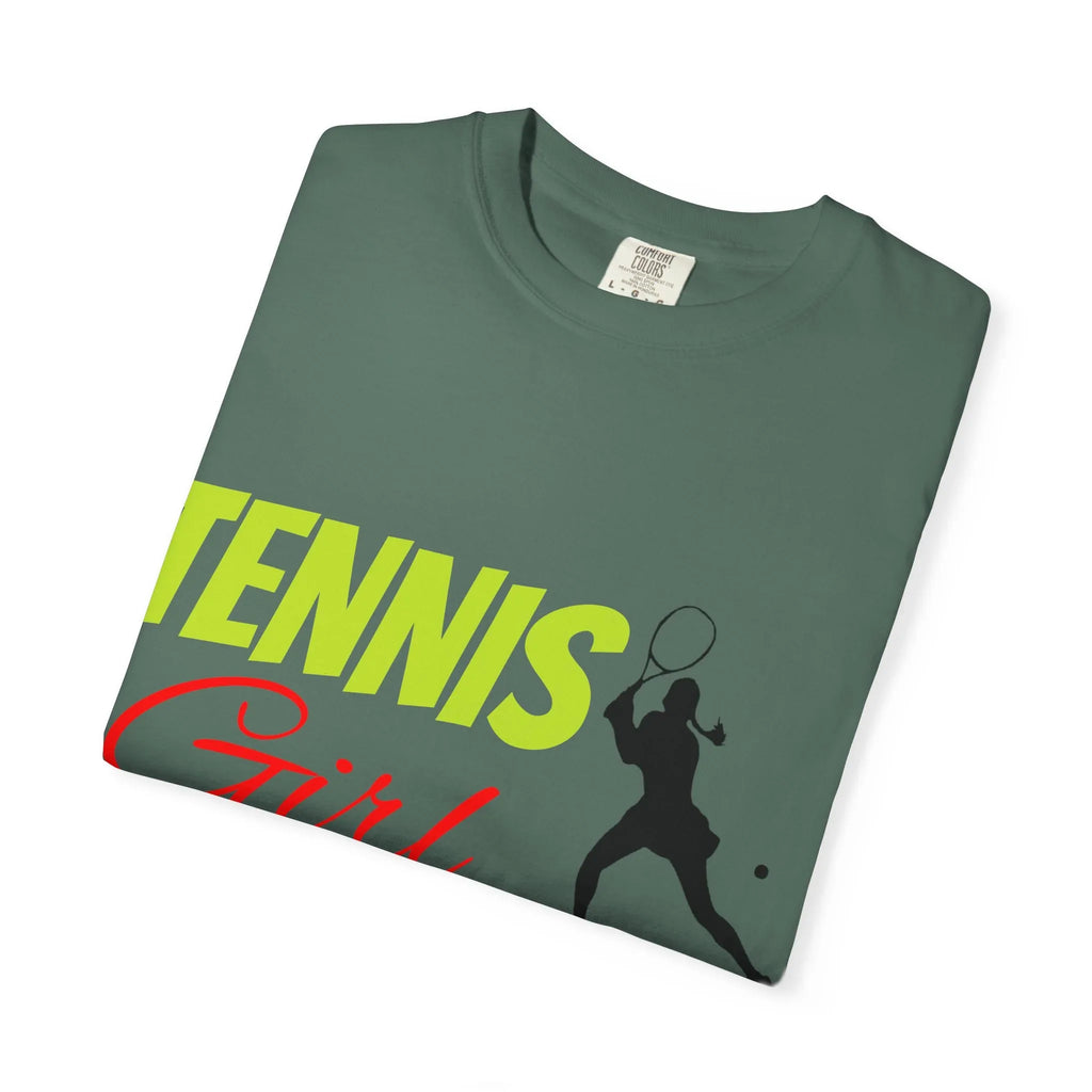 Tennis Girl T-shirt | Tennis Player Silhouette, Sporty Graphic Tee - 250 USA Celebration