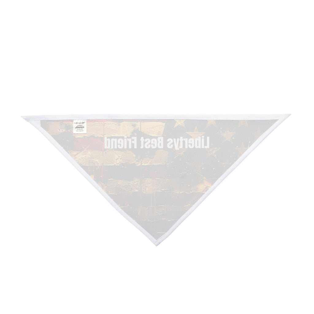 Patriotic Pet Bandana - "Liberty's Best Friend" American Flag Dog Scarf