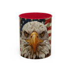 Colorful Mugs (11oz, 15oz) Majestic bald eagle head Patriotic coffee cup, America 250 Celebration coffee cup - 250 USA Celebration