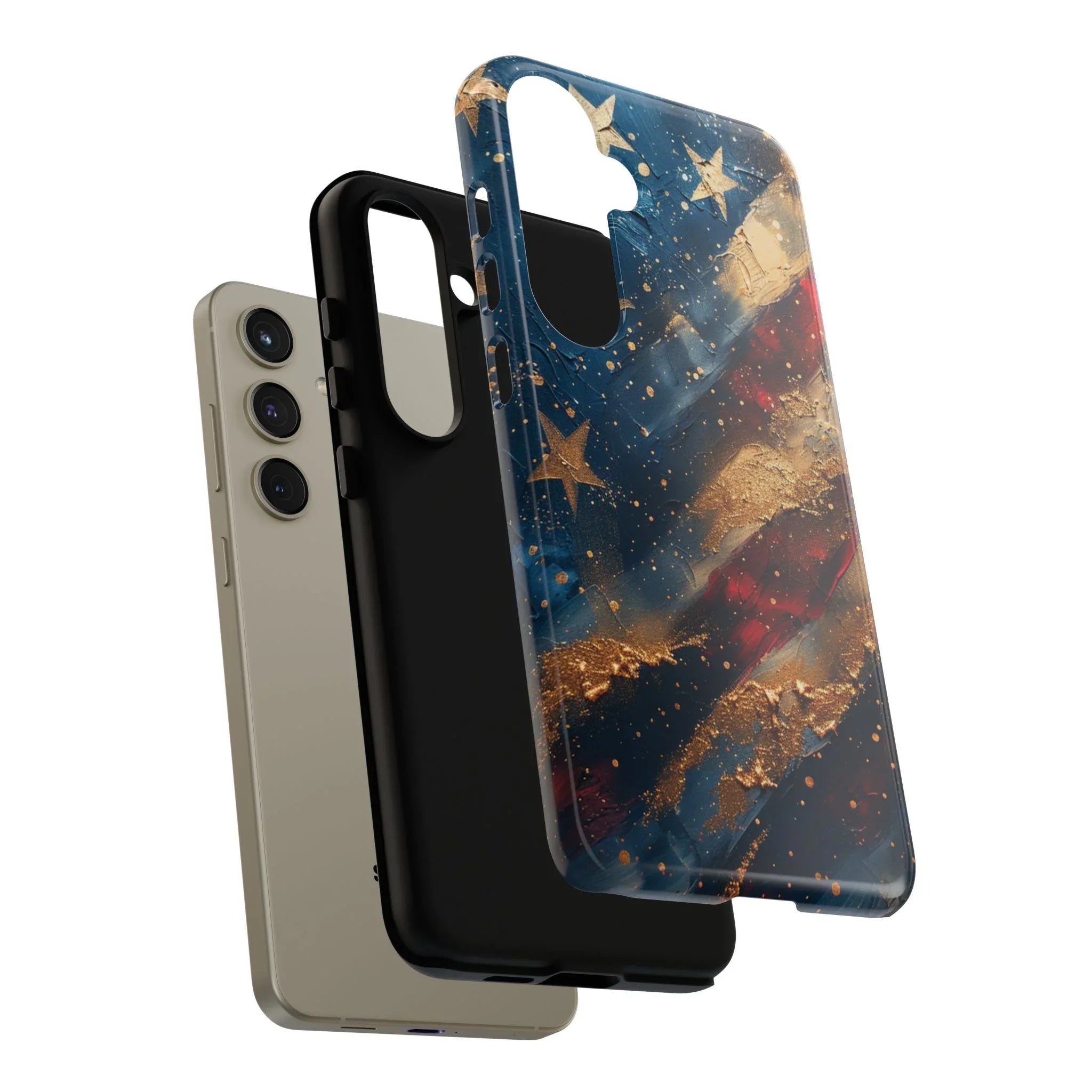 Patriotic Phone Case, Tough Cases with American Flag Design, Stylish Phone Accessories, USA Pride Gift, Durable Cases for All Occasions - 250 USA Celebration