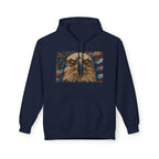 Patriotic Eagle Hoodie — American Flag Bald Eagle with "1776 - 2026" Back Print