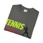 Tennis Girl T-shirt | Tennis Player Silhouette, Sporty Graphic Tee - 250 USA Celebration