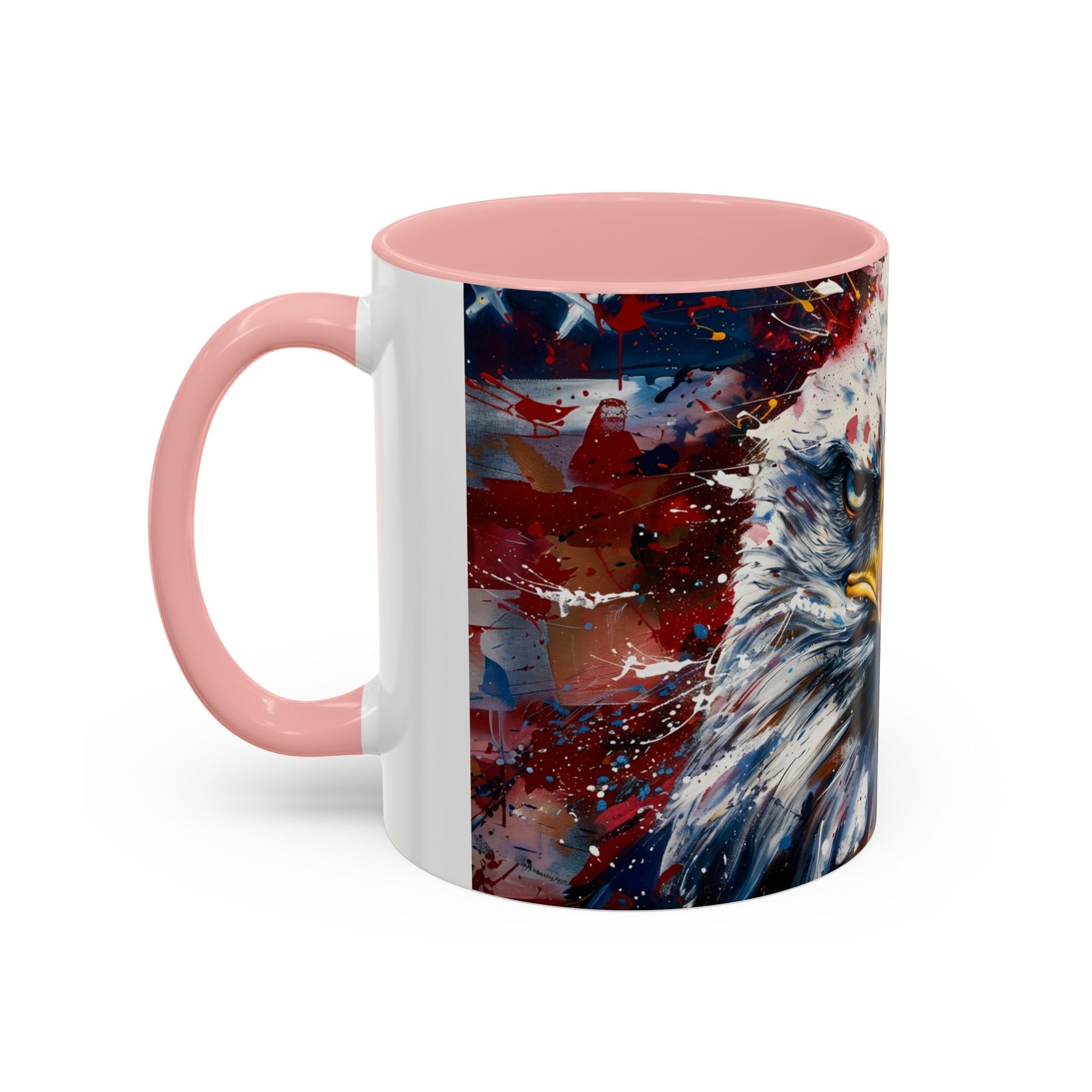 Patriotic Eagle Coffee Mug - Bold American Bald Eagle Art (11/15oz)