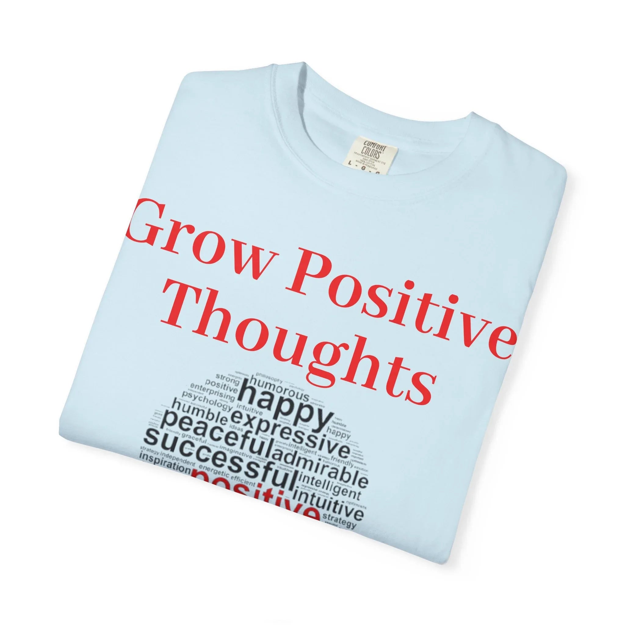 Grow Positive Thoughts T-shirt | Positive Word Cloud Mental Health Tee - 250 USA Celebration