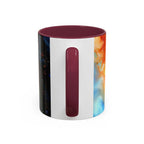 Colorful Mugs (11oz, 15oz) Intense abstract oil splat- coffee cup - 250 USA Celebration