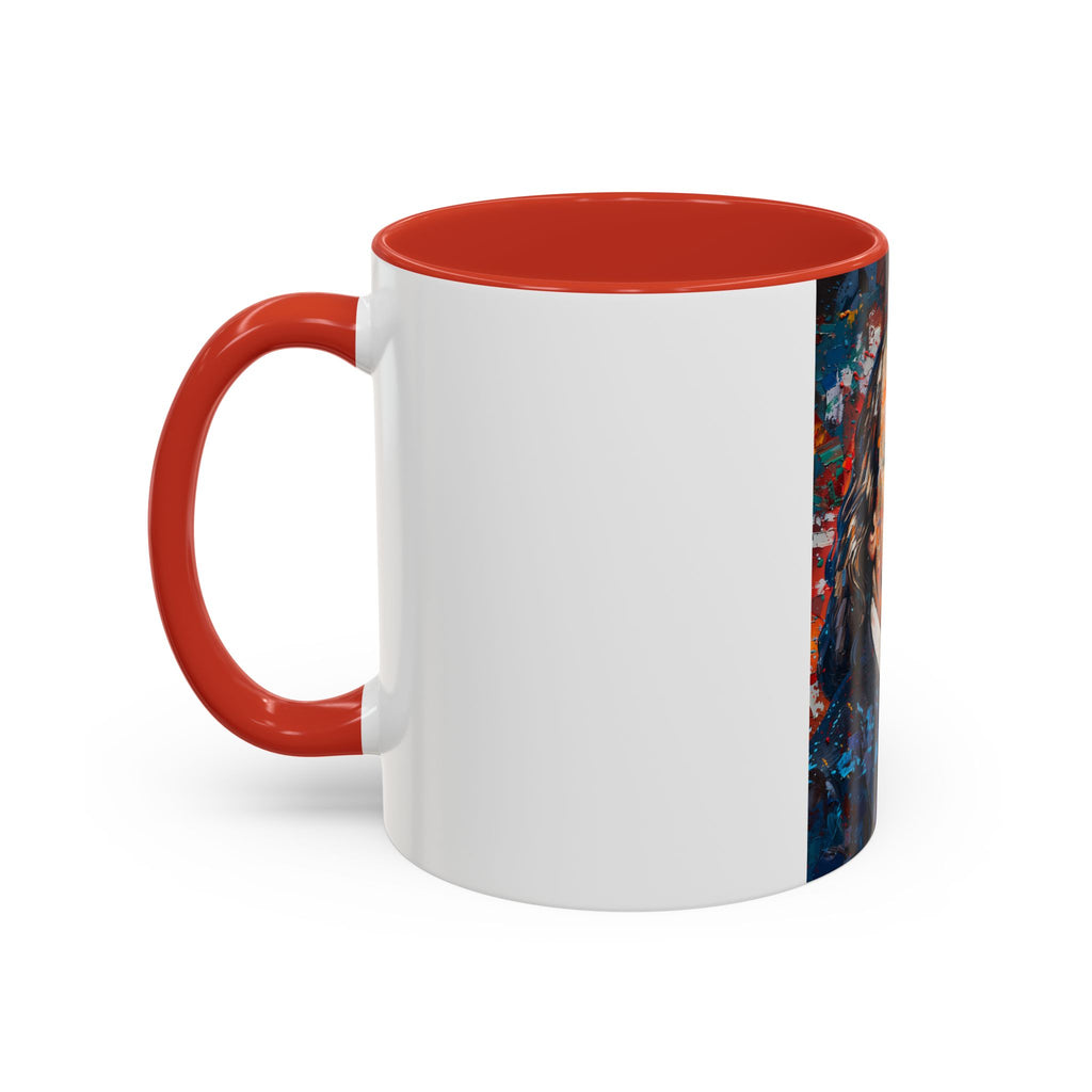 Benjamin Franklin Portrait Coffee Mug — Colorful Pop Art Accent Mug