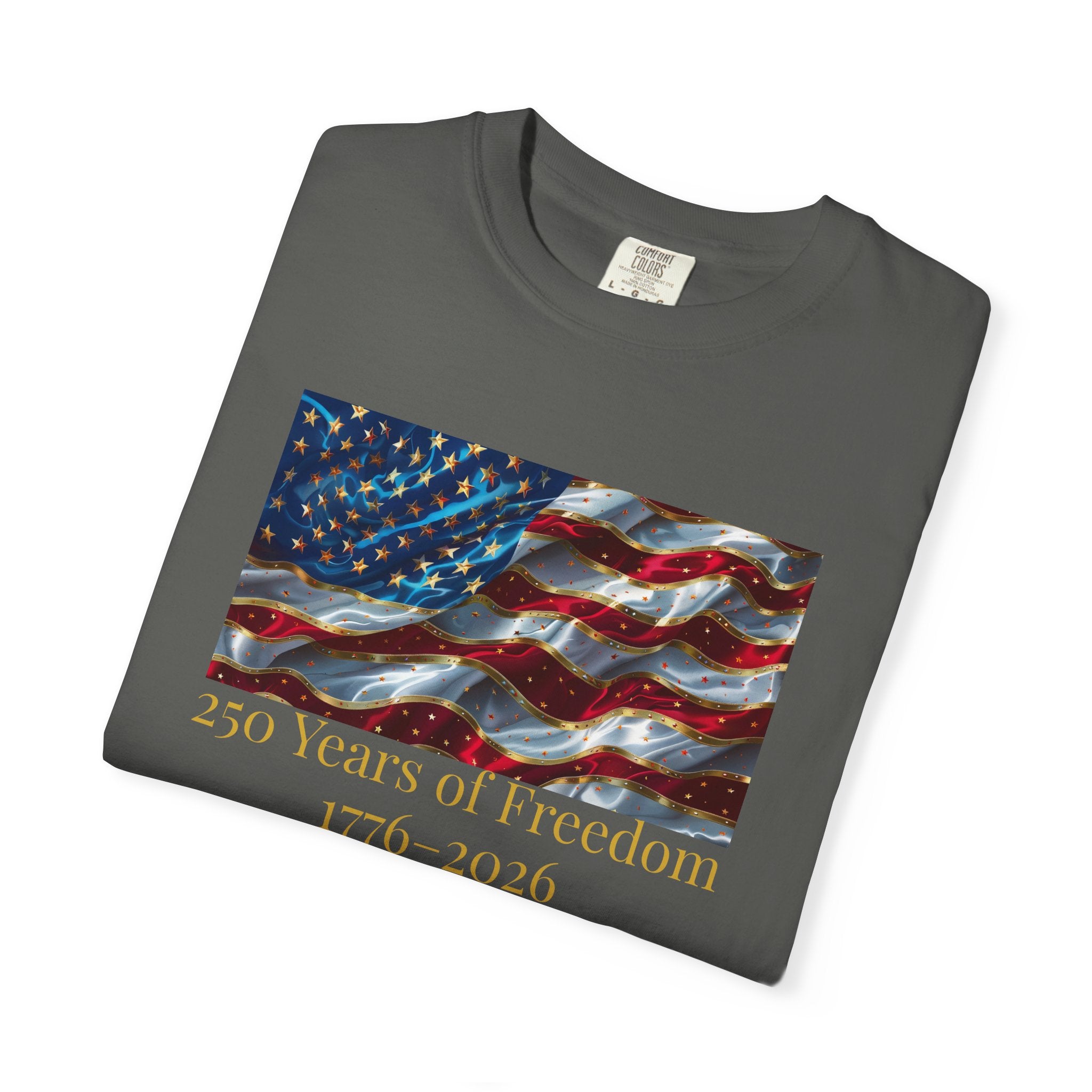 250 Years of Freedom 1776–2026 American Flag T-Shirt