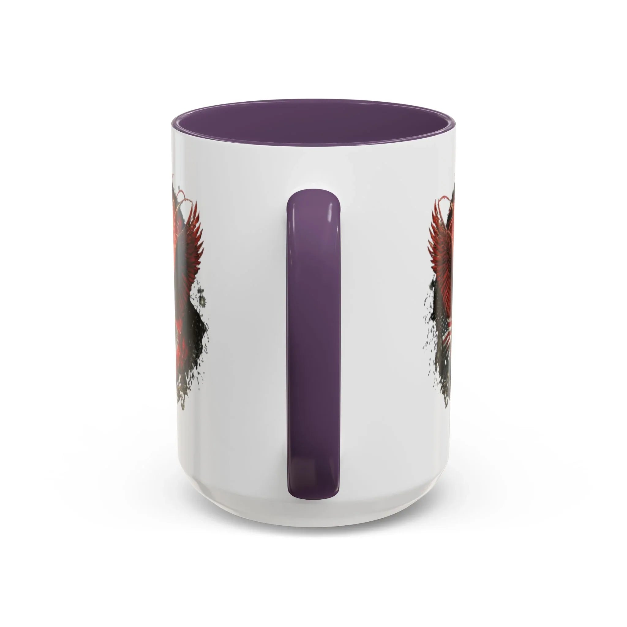 Red Eagle Emblem Accent Coffee Mug | Patriotic Eagle Design - 250 USA Celebration