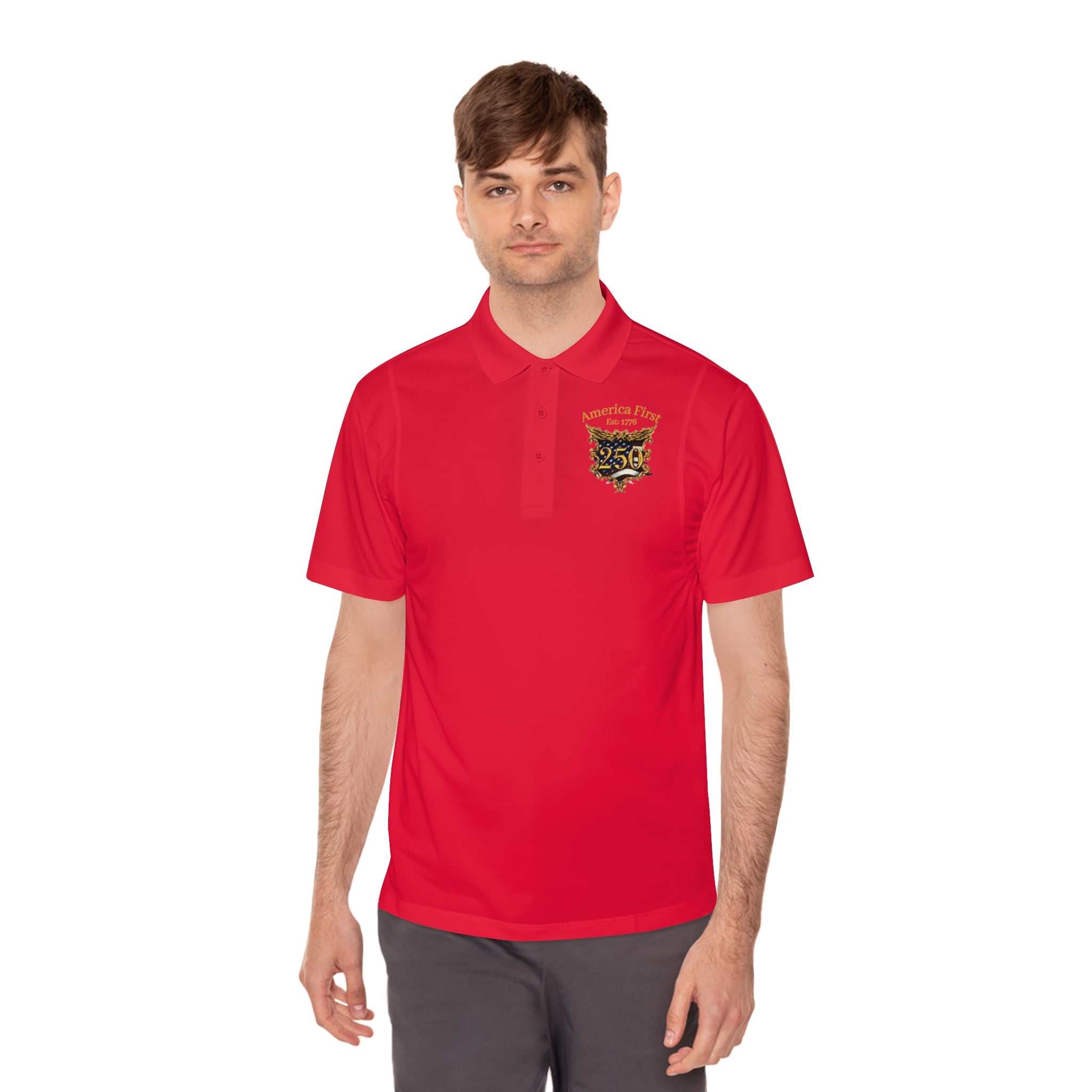 Men's Sport Polo Shirt — American Pride Eagle Shield Polo