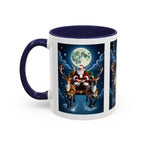 Santa Sleigh with Reindeer Coffee Mug | Christmas Moon Accent Mug - 250 USA Celebration