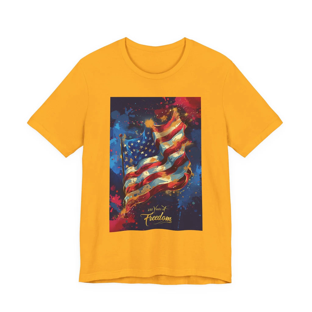 Patriotic Freedom Tee, Unisex Jersey Short Sleeve Tee, American Flag Shirt, Fourth of July Apparel, Independence Day Outfit, Gift for [...] - 250 USA Celebration