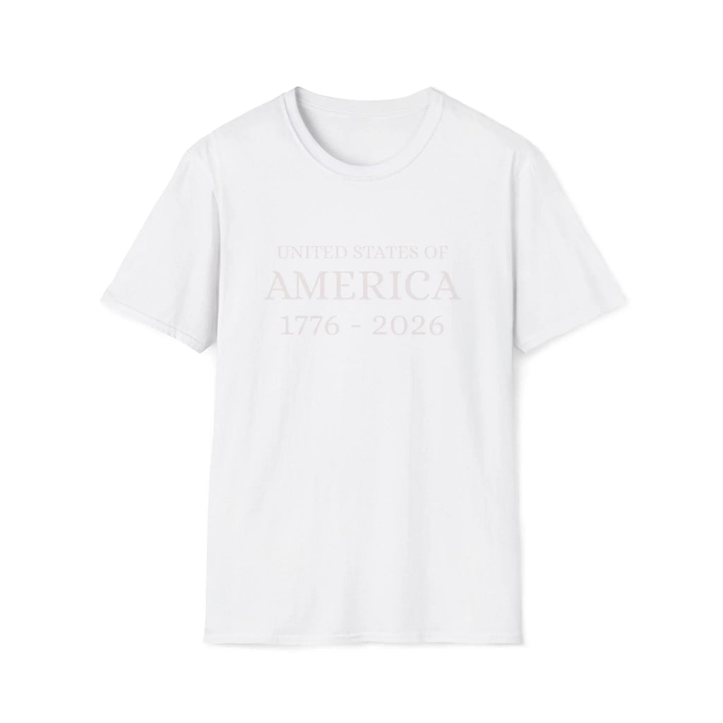 United States of America 1776-2026 T-Shirt | Patriotic Vintage Text - 250 USA Celebration