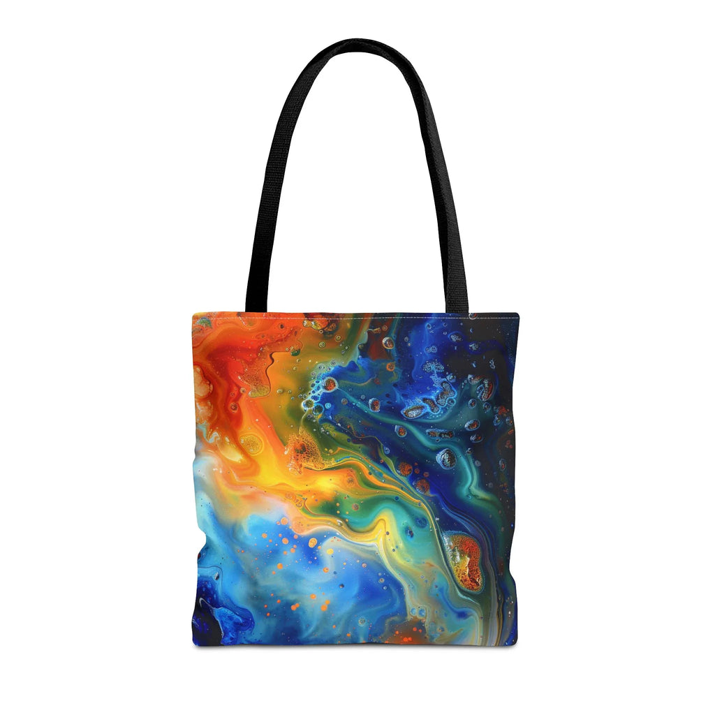 Abstract Fluid Art Tote Bag | Colorful Swirl Beach Bag - 250 USA Celebration