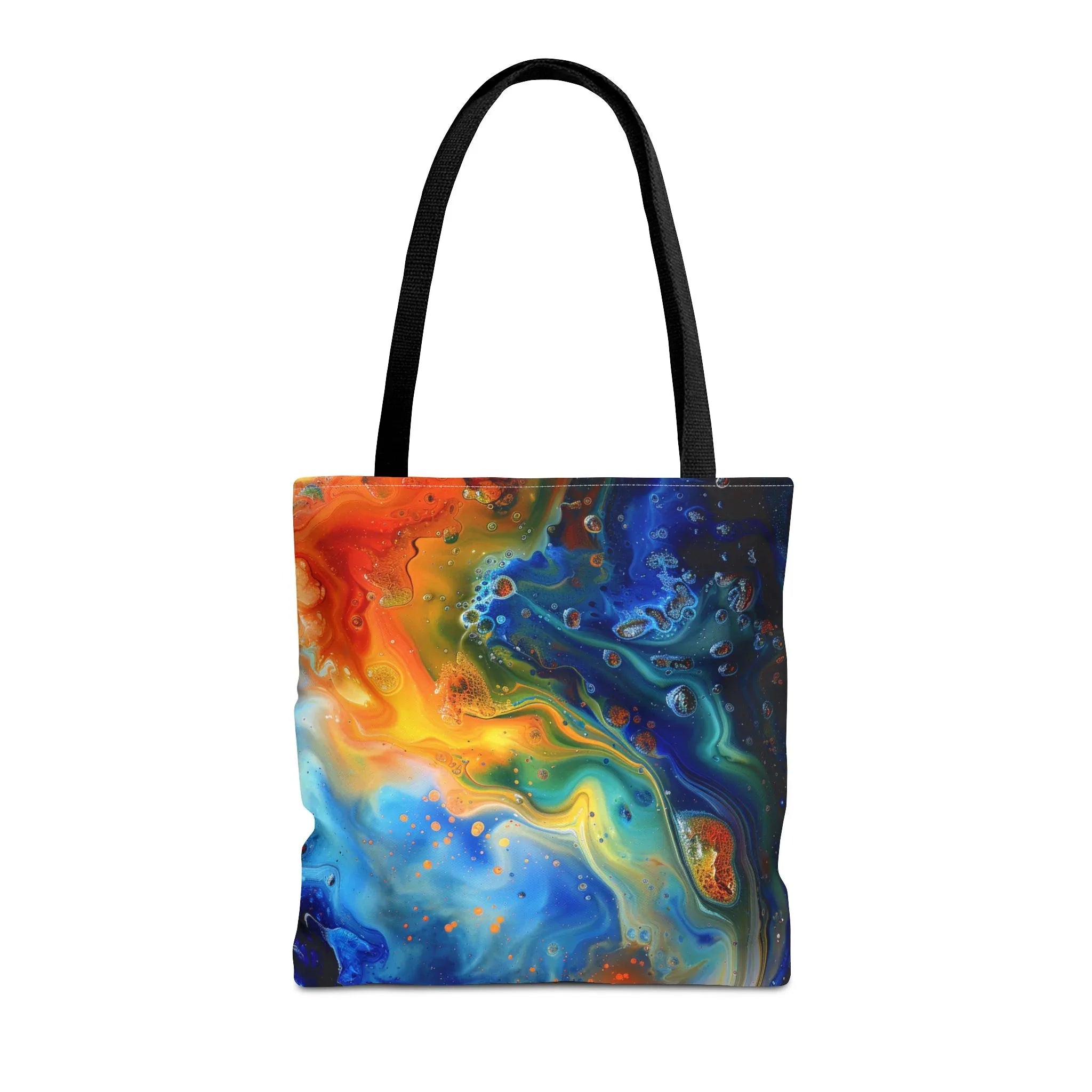 Abstract Fluid Art Tote Bag | Colorful Swirl Beach Bag - 250 USA Celebration