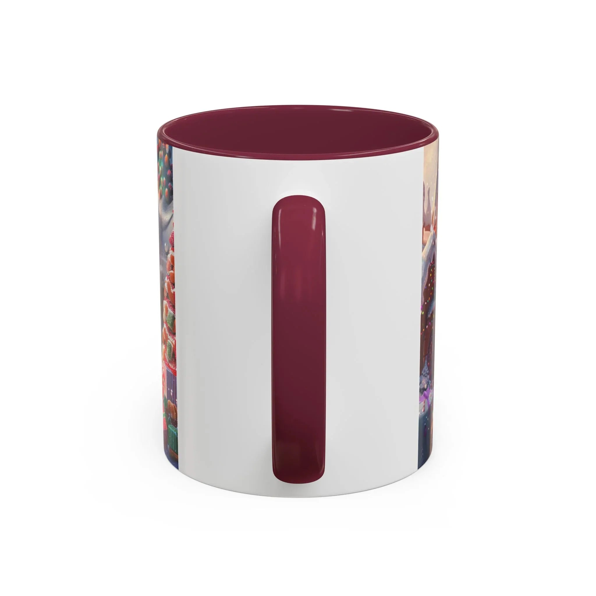 Festive Santa in Candy Wonderland mug | Holiday Christmas ceramic mug - 250 USA Celebration