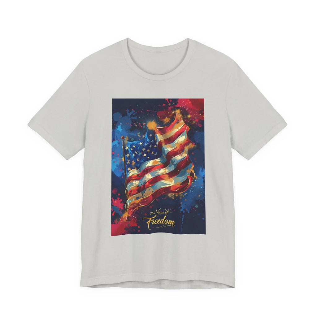 Patriotic Freedom Tee, Unisex Jersey Short Sleeve Tee, American Flag Shirt, Fourth of July Apparel, Independence Day Outfit, Gift for [...] - 250 USA Celebration