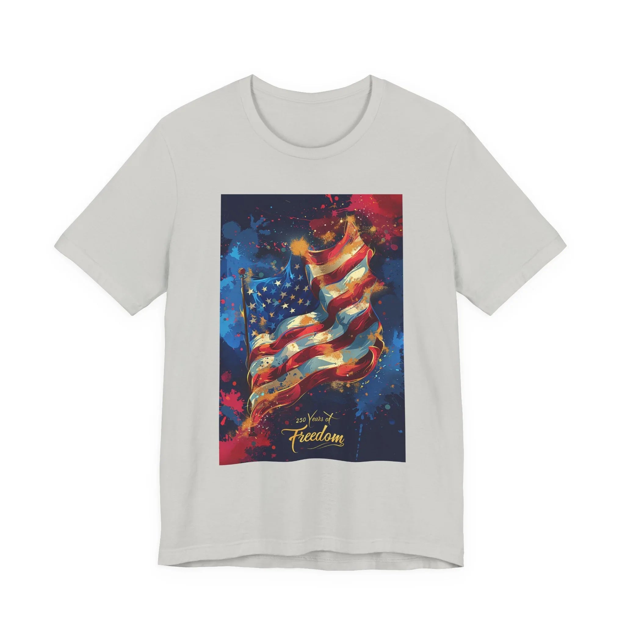 Patriotic Freedom Tee, Unisex Jersey Short Sleeve Tee, American Flag Shirt, Fourth of July Apparel, Independence Day Outfit, Gift for [...] - 250 USA Celebration
