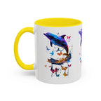 Y2K Chrome Dolphin Flaming Hoop Mug | Holographic Neon Dolphin Coffee Cup - 250 USA Celebration